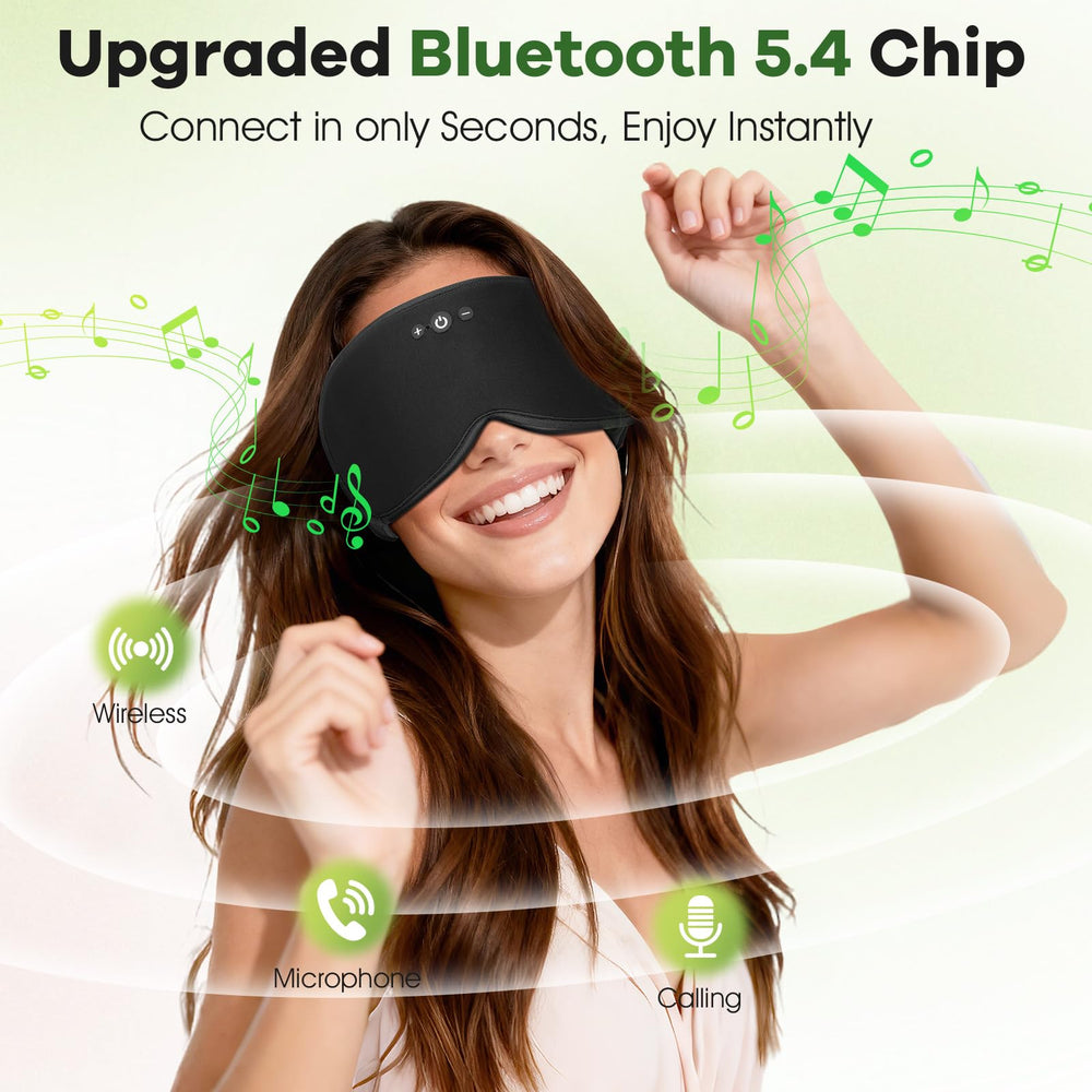 ZHENYEMEI Bluetooth 5.4 stereo sound for clear audio during sleep