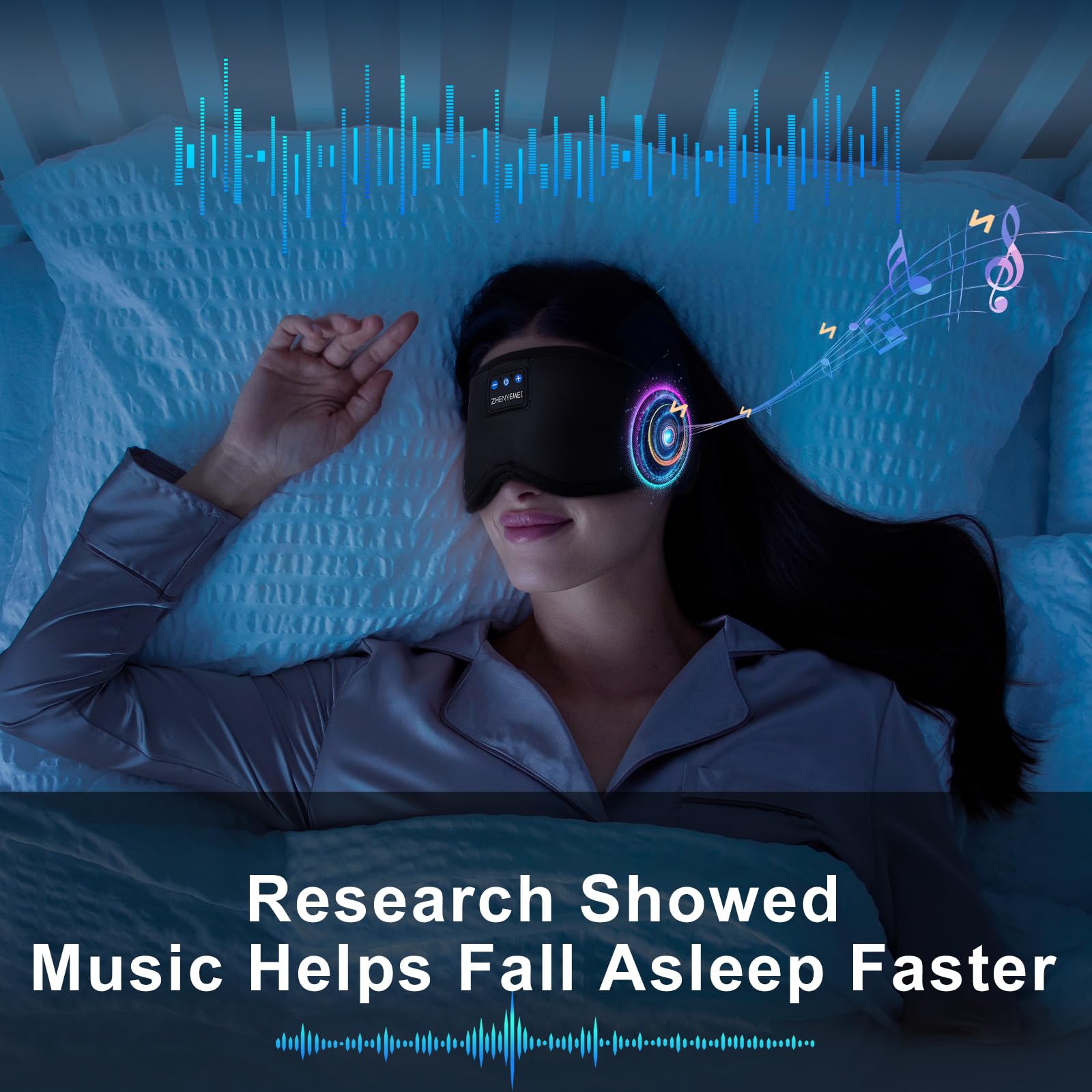 Zhenyemei light-blocking design seals out light for deeper rest
