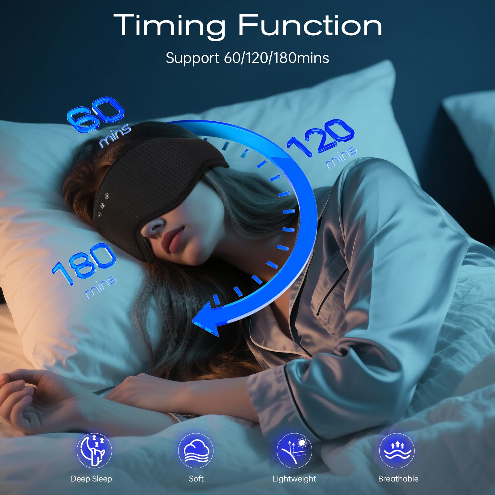 ZHENYEMEI light blocking nose bridge design for dark undisturbed sleep