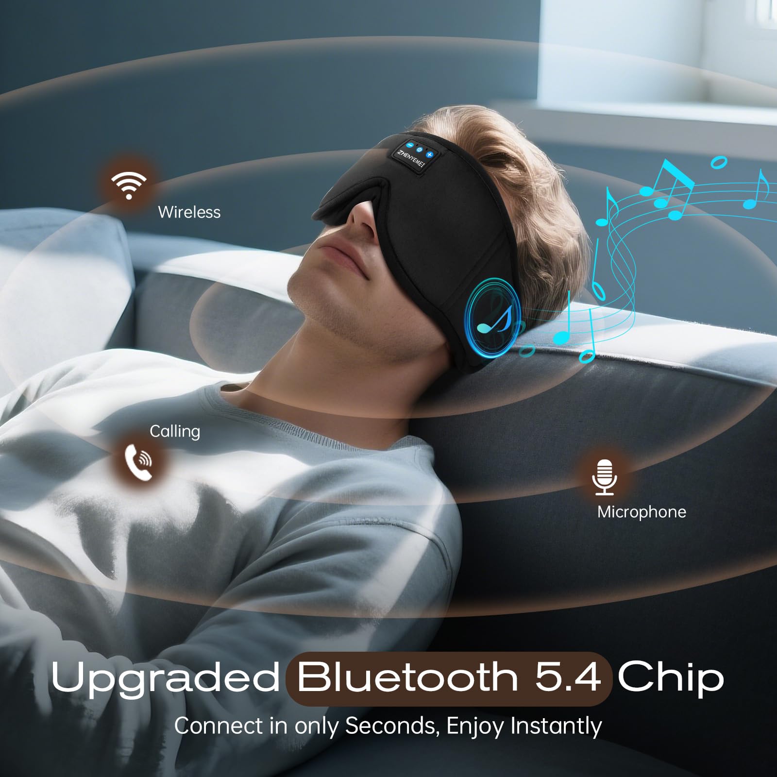 ZHENYEMEI memory foam with soft fabric is breathable and skin-friendly