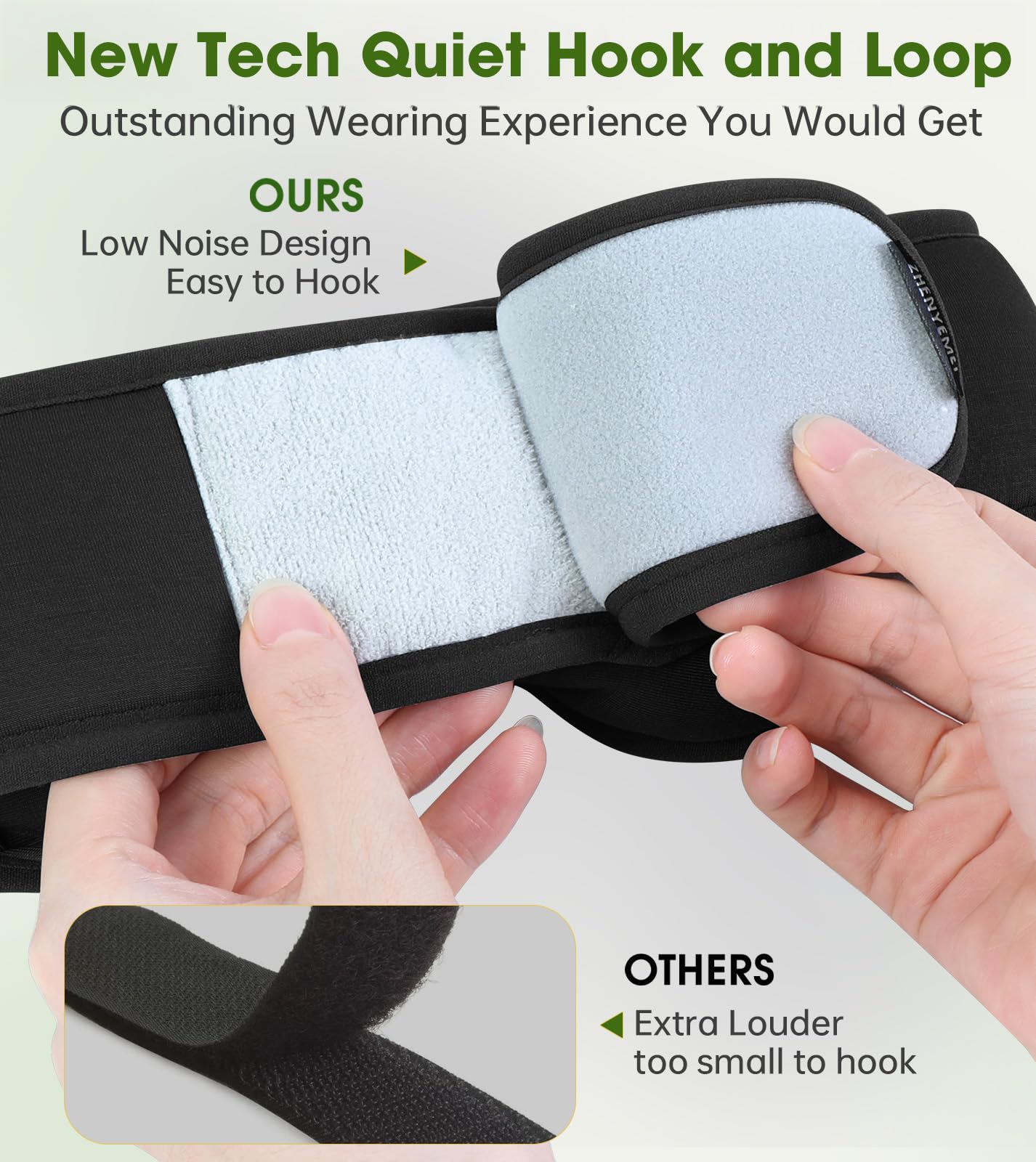 ZHENYEMEI quiet hook-and-loop keeps hair smooth, low-noise