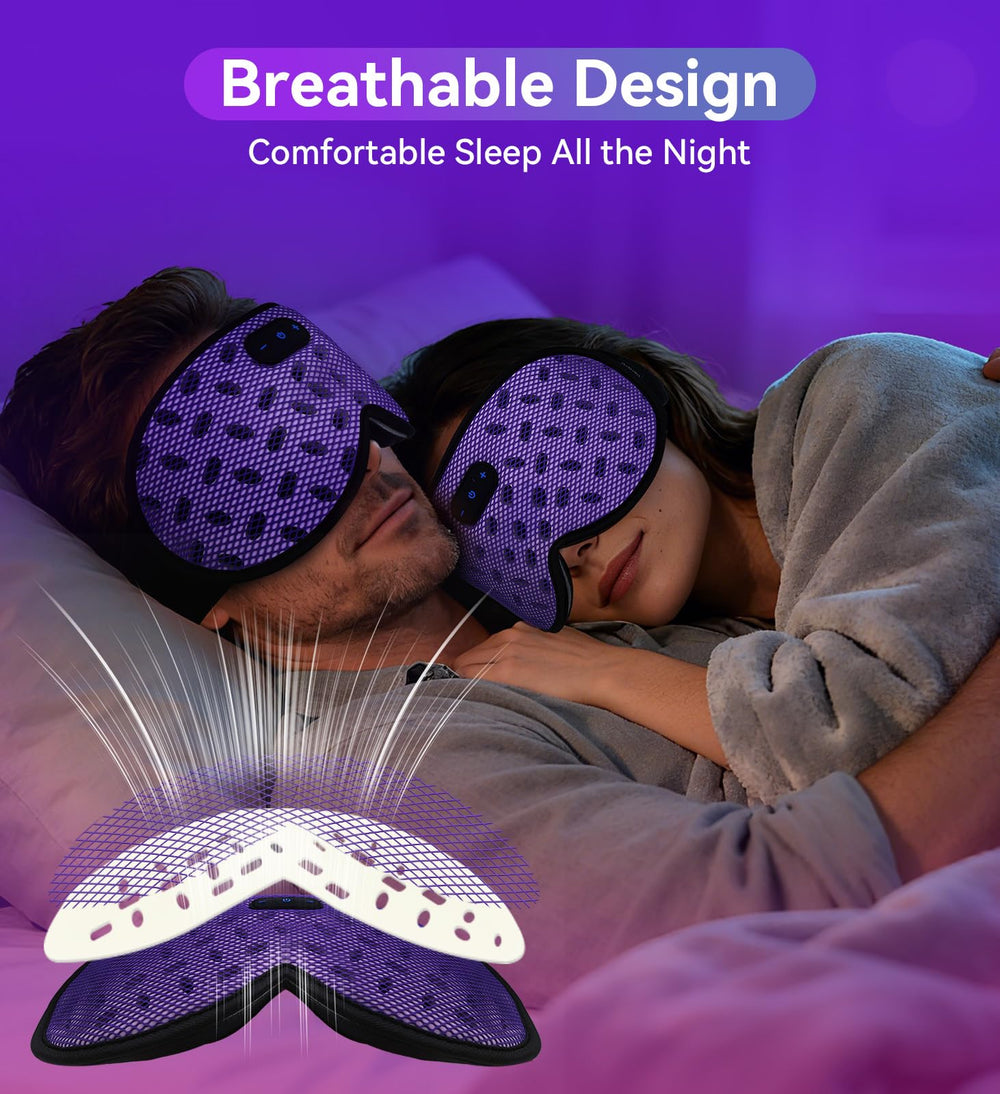 ZHENYEMEI 3D zero pressure sleep mask protects eyes and lashes