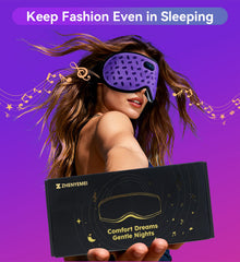 ZHENYEMEI sleep mask with Bluetooth 5 4 stereo speakers for relaxing audio