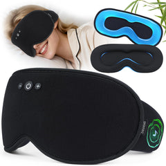 ZHENYEMEI smart sleep mask front view with 3D eye cups for total blackout.