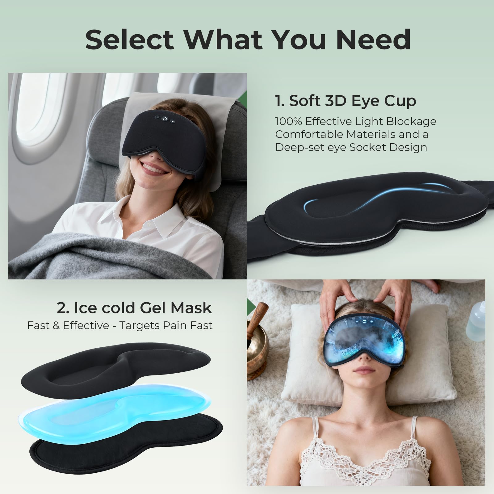 ZHENYEMEI bamboo cotton mask material for breathable all-night comfort.