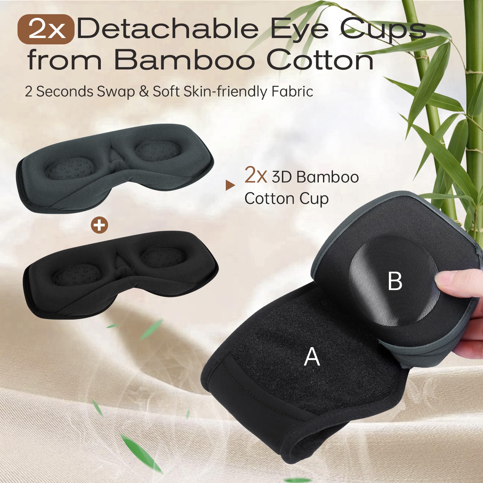 ZHENYEMEI ultra soft bamboo cotton fabric provides breathable all night comfort