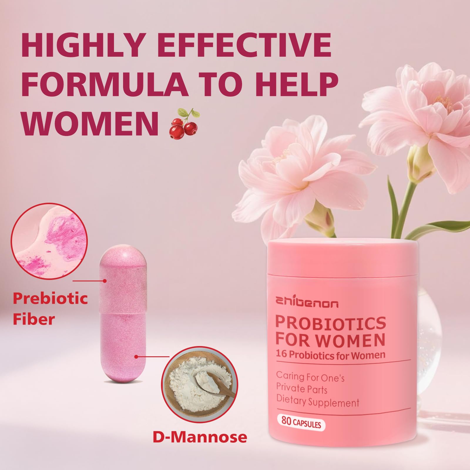 Zhibenon Vaginal Probiotics capsules ready for everyday use