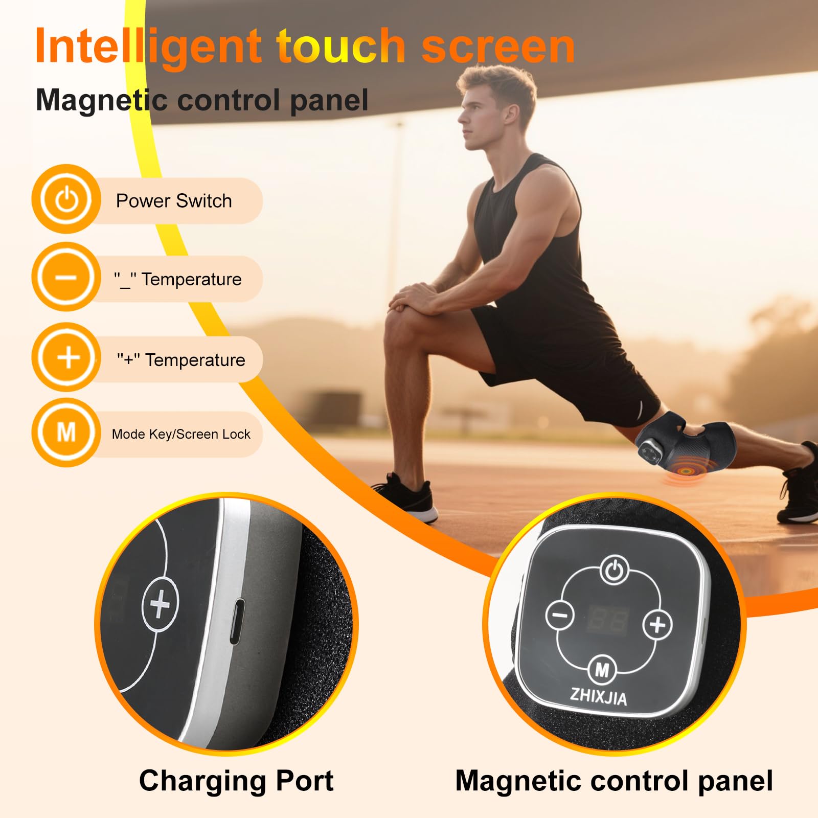 ZHIXJIA knee massage with heat therapy highlights soothing warmth for joints