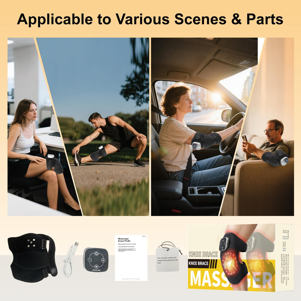 ZHIXJIA wireless rechargeable knee massager shown in cordless operation