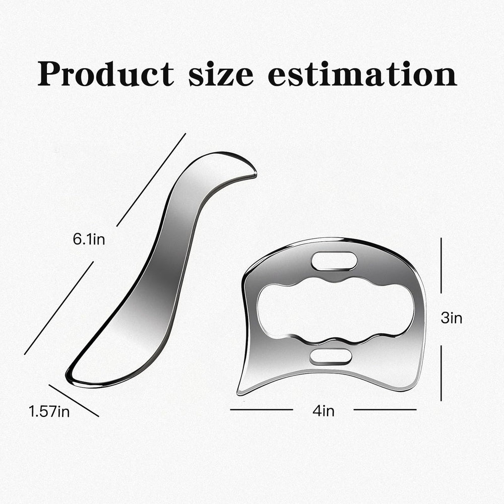 Zhiyuejing 2-in-1 Gua Sha with D-shaped blade targets trigger points.