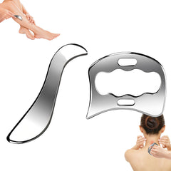 Zhiyuejing 2-in-1 Gua Sha with S-shaped blade for broad muscle relief.