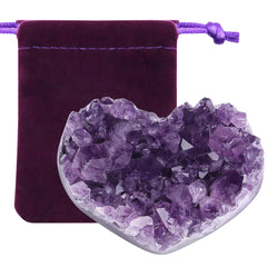 ZHIYUXI amethyst heart cluster with natural purple hues for calming home decor