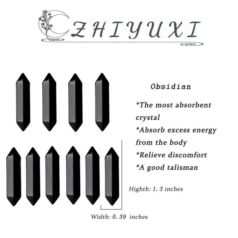 ZHIYUXI energy decor obsidian crystal set for yoga and Reiki.