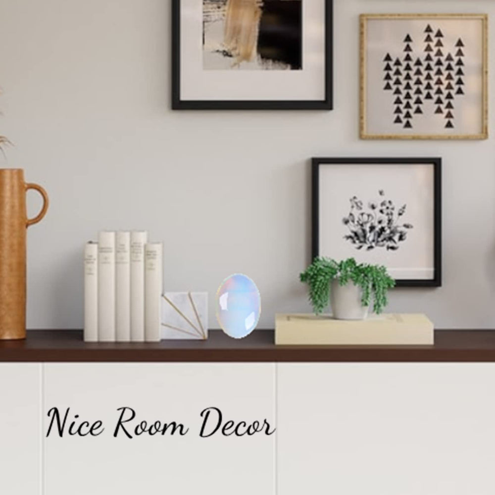 ZHIYUXI Opalite palm stone on desk decor supporting energy balance