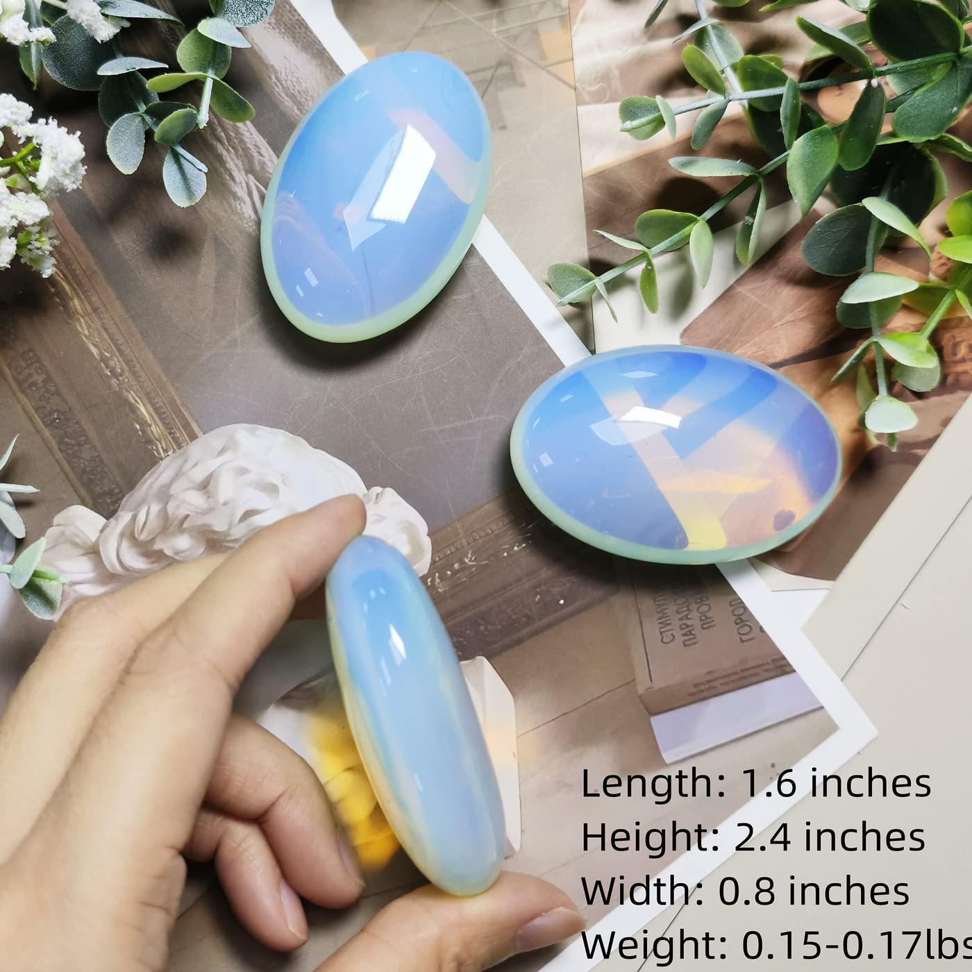 ZHIYUXI Opalite palm stone polished surface with color and texture