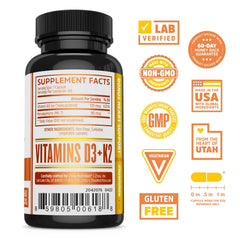 Zhou D3+K2 vegan capsules close-up shows plant-based supplement.