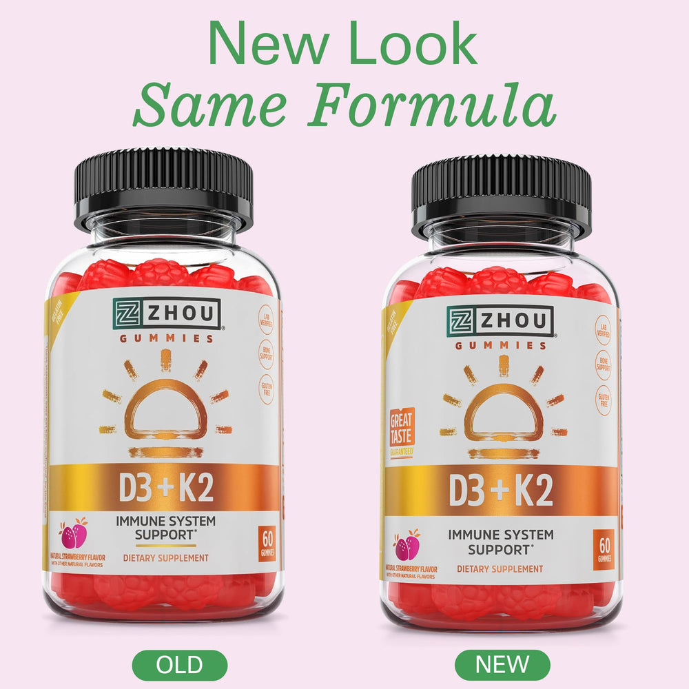 ZHOU D3+K2 gummies emphasizing heart health and calcium distribution