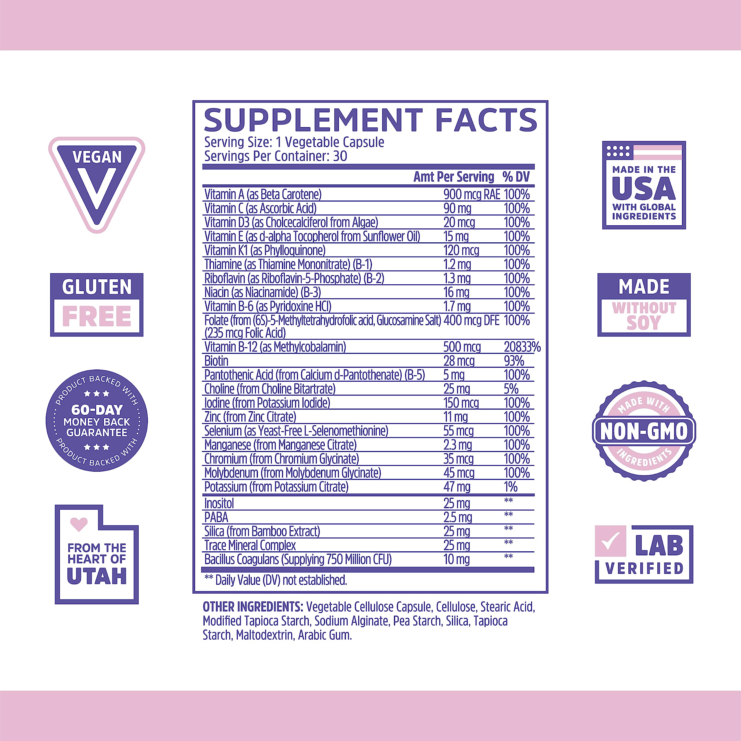 Close-up of Zhou Daily Boost capsules highlighting probiotic blend.