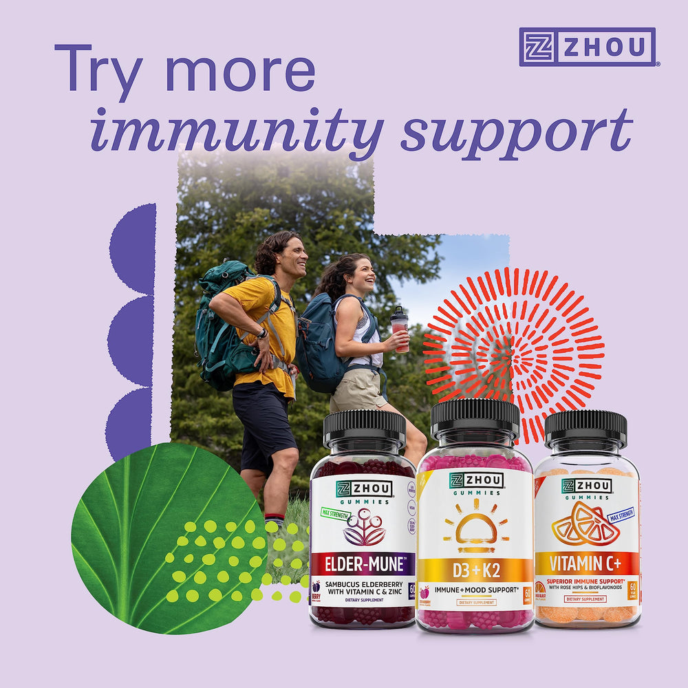 Zhou Daily Boost vegan capsules near ingredients like folate and biotin.