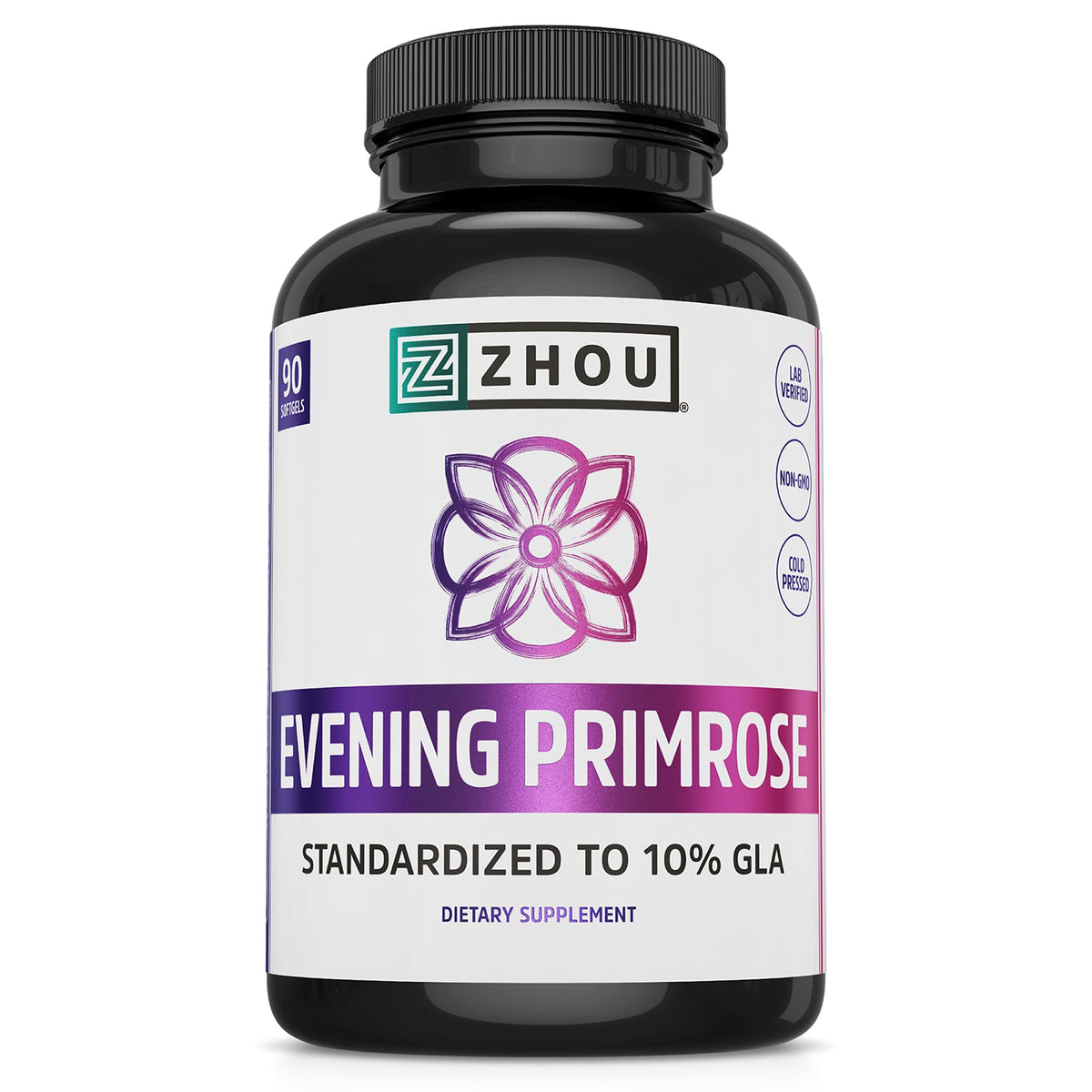 Zhou Evening Primrose Oil softgel bottle for skin support and daily use