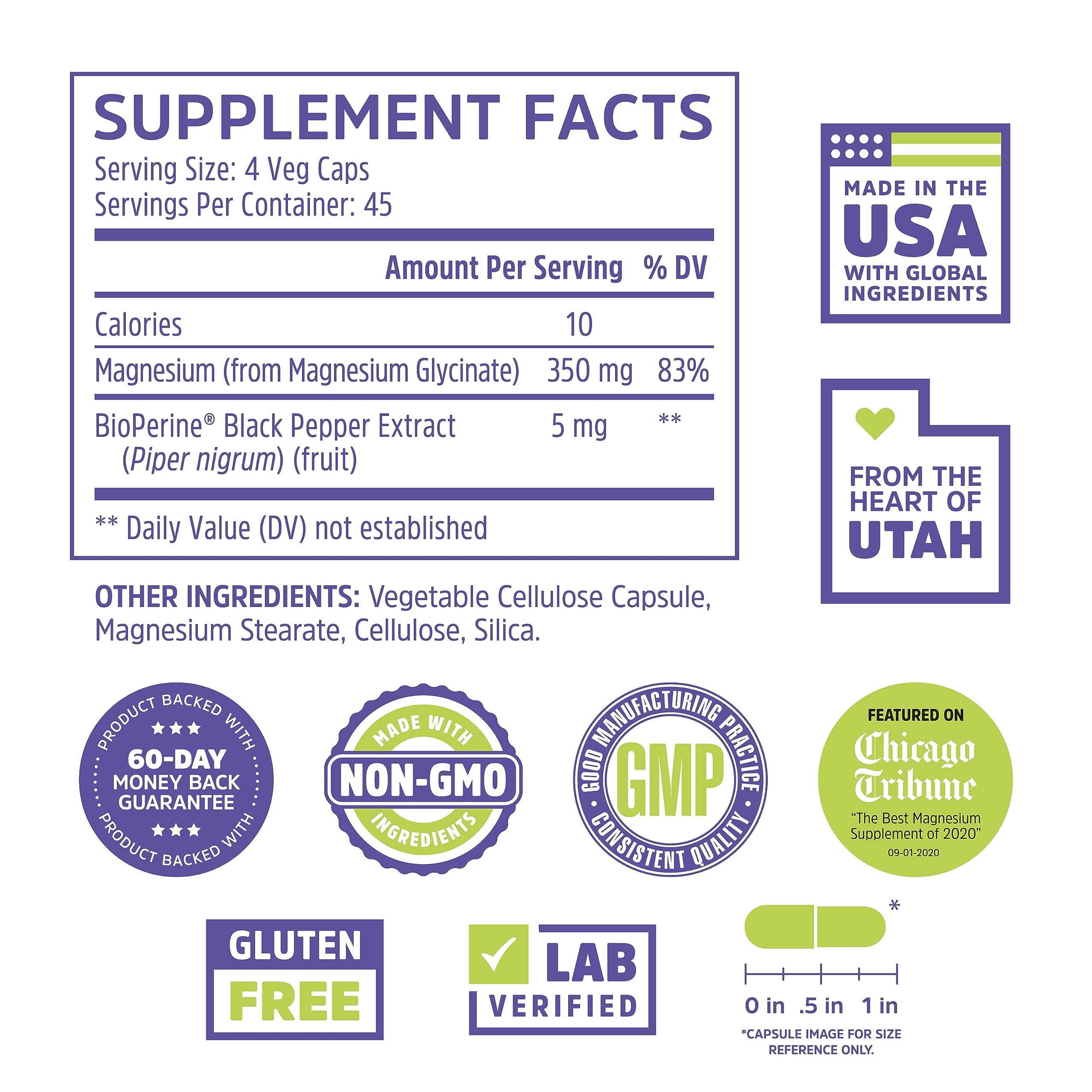 Zhou Magnesium Glycinate capsules closeup demonstrates high bioavailability for muscle relaxation.