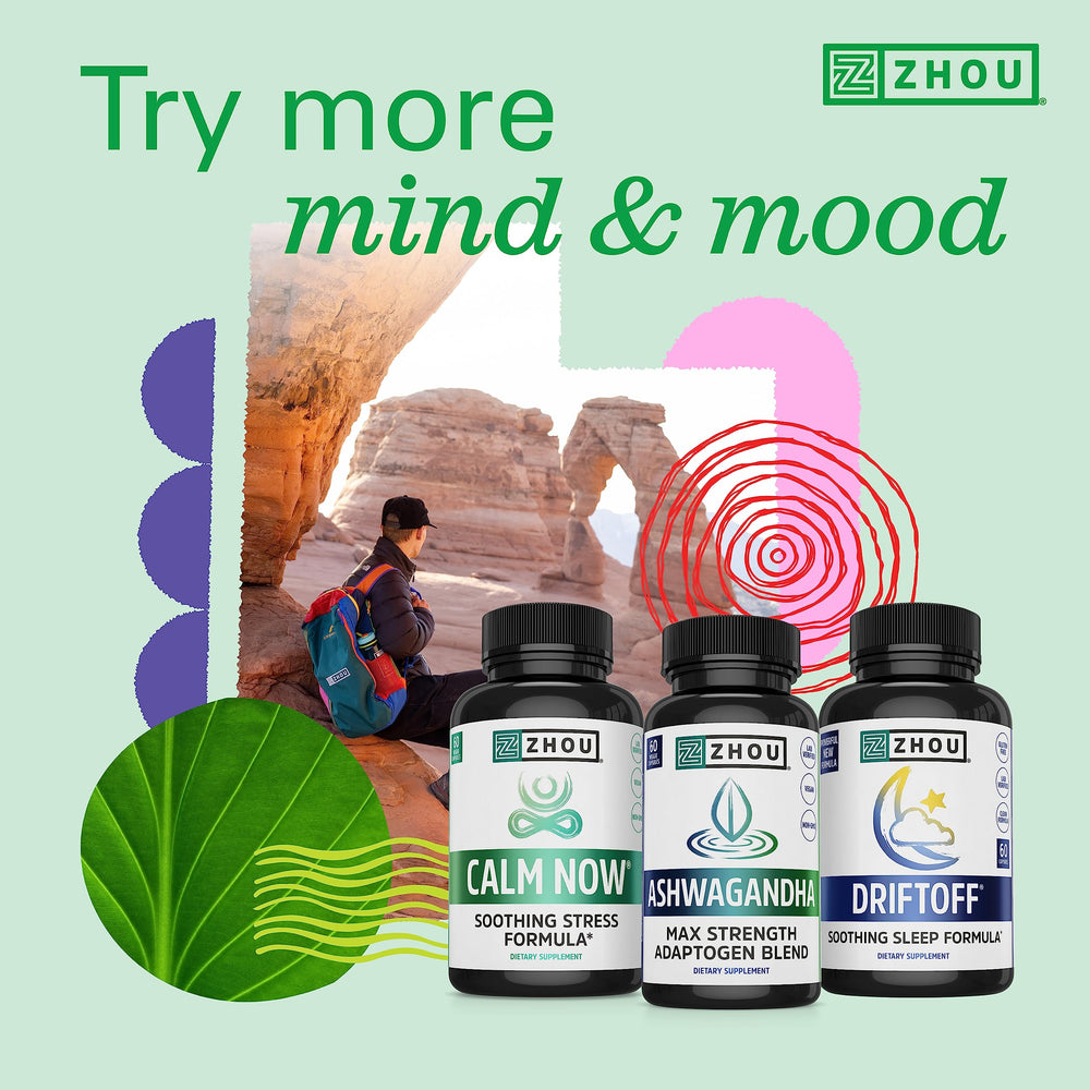 Zhou Neuro-Peak ingredient graphic highlights brain health