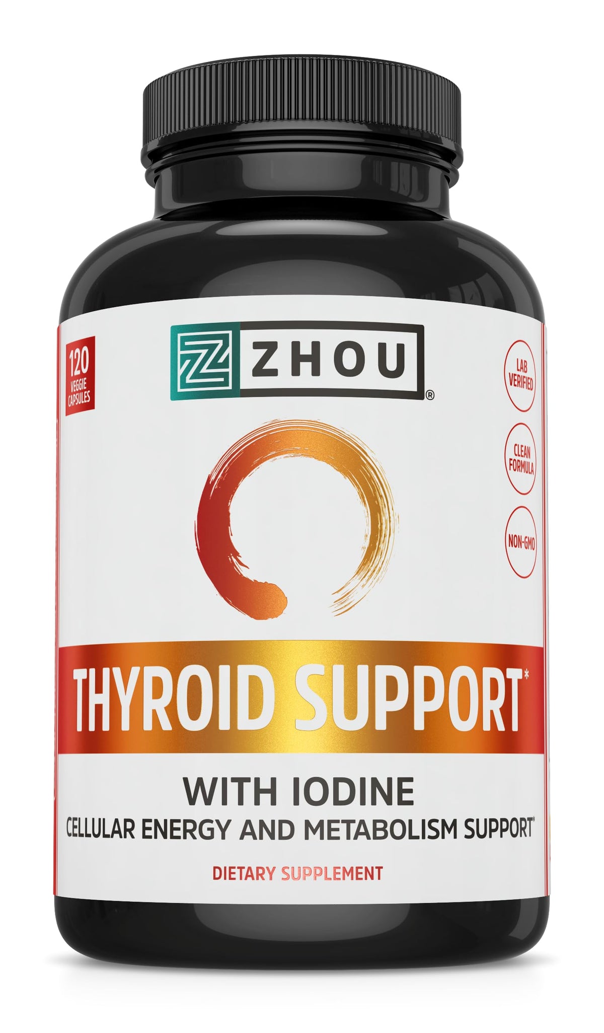 ZHOU Thyroid Support bottle label ready for daily wellness routine