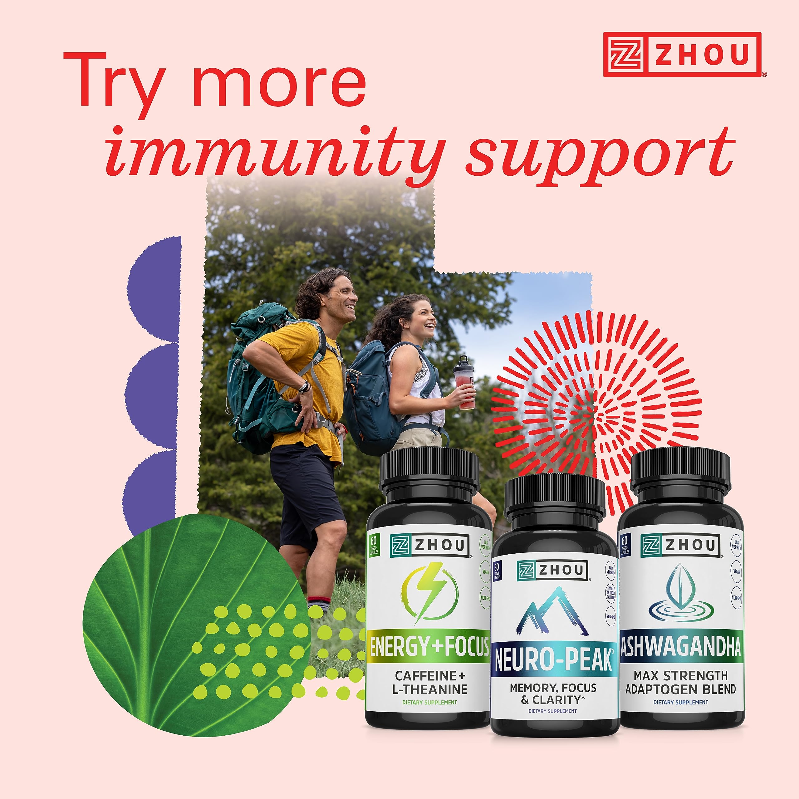 ZHOU Thyroid Support bottle with capsules ready for daily dose