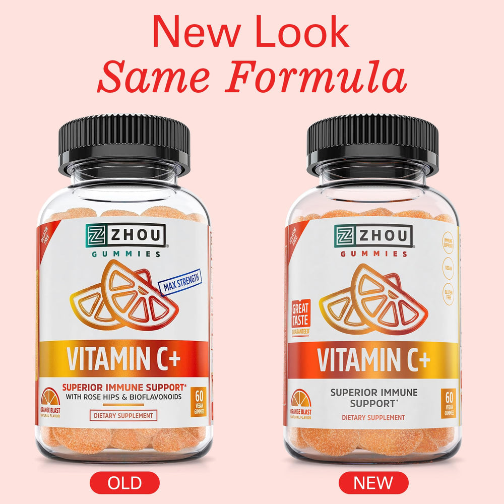 ZHOU Vitamin C Gummies serving image featuring family-friendly daily antioxidant routine