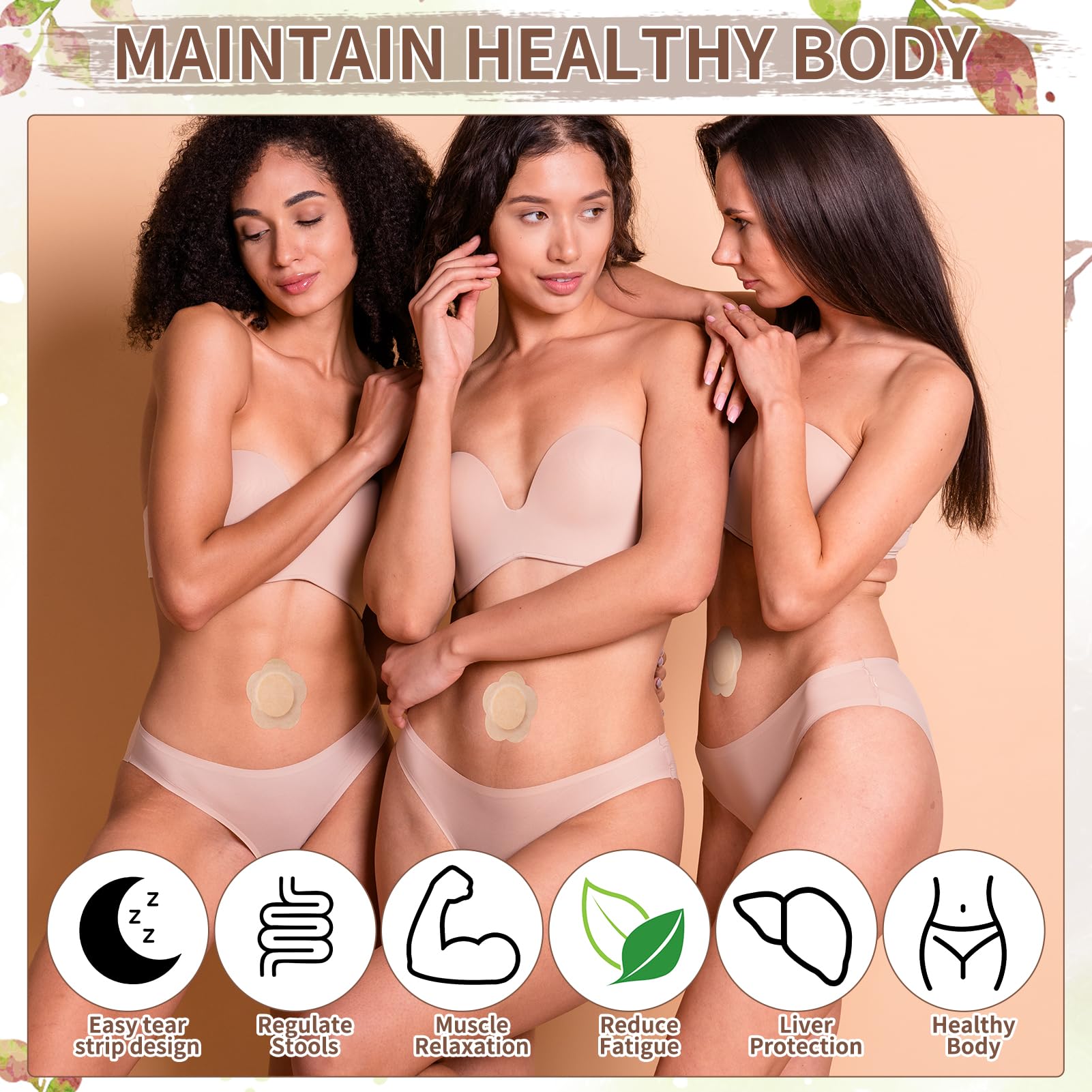 ZhouBoat castor oil patch ready to apply with central pad.