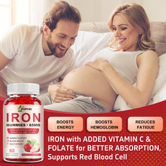 ZHPHK iron gummies for adults supporting daily energy and wellbeing