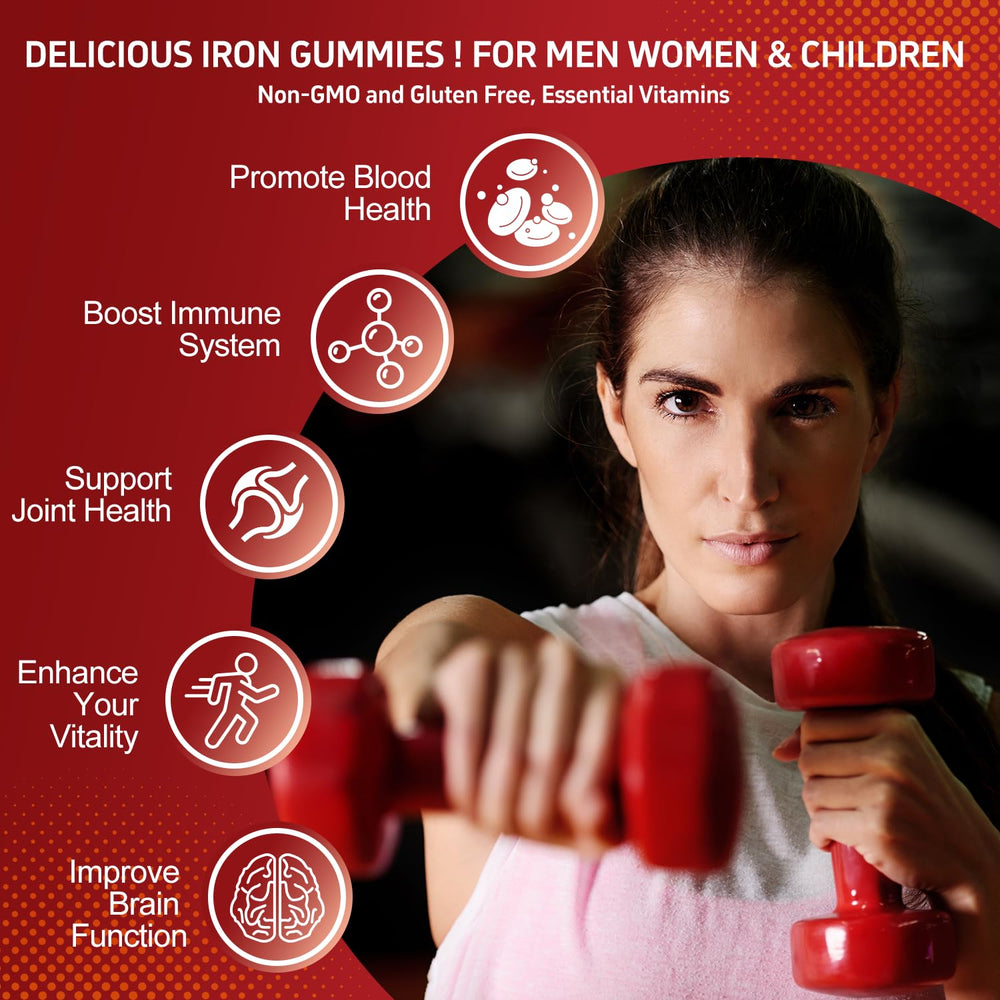 ZHPHK 2-pack iron gummies ideal for families