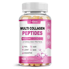 ZHPHK Multi Collagen pills bottle front supports skin, hair, and nails