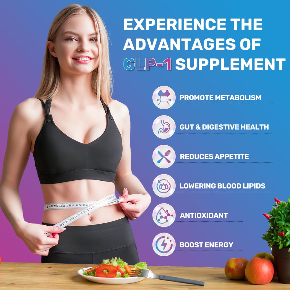 Close-up on GLP-1 softgels highlighting natural ingredients that may support satiety and metabolic wellness