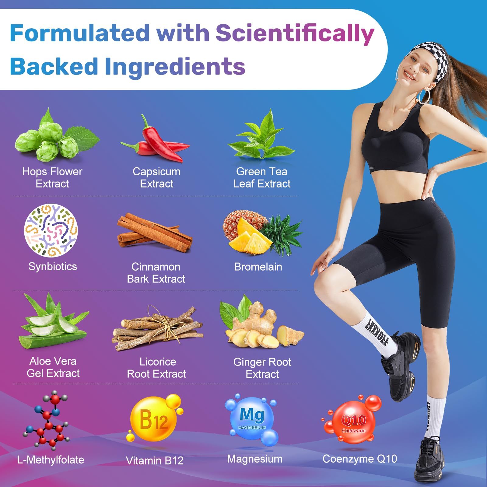 Synbiotic blend label emphasizes prebiotic and probiotic components for gut-friendly digestion