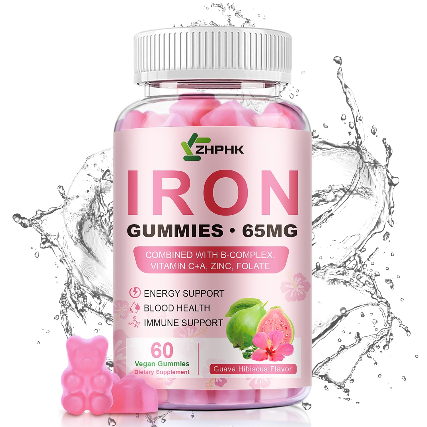 ZHPHK Iron Gummies easy daily ritual for energy and wellness.