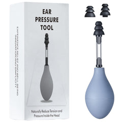 ZIDE ear pressure relief device close-up shows soft silicone-tip for gentle comfort
