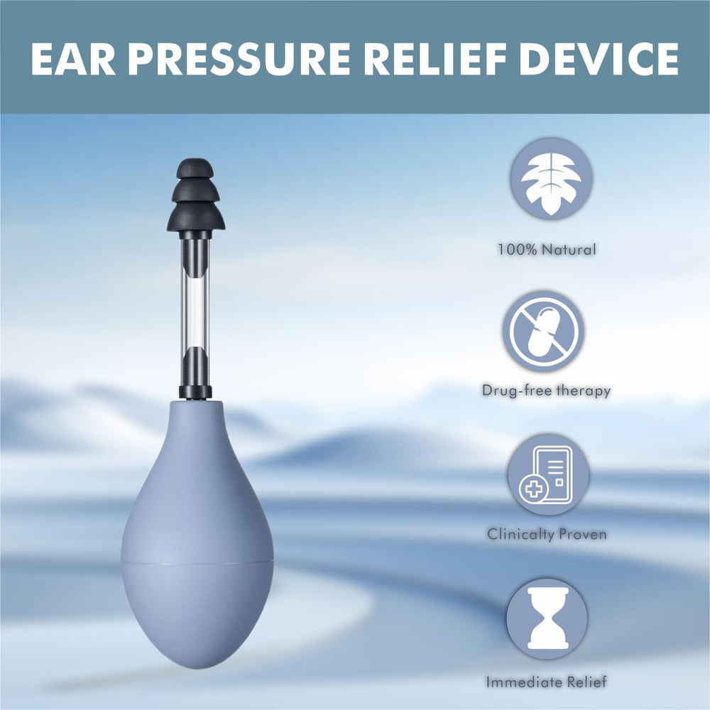 ZIDE ear pressure relief device with three-tip pack highlighting S/M/L sizes