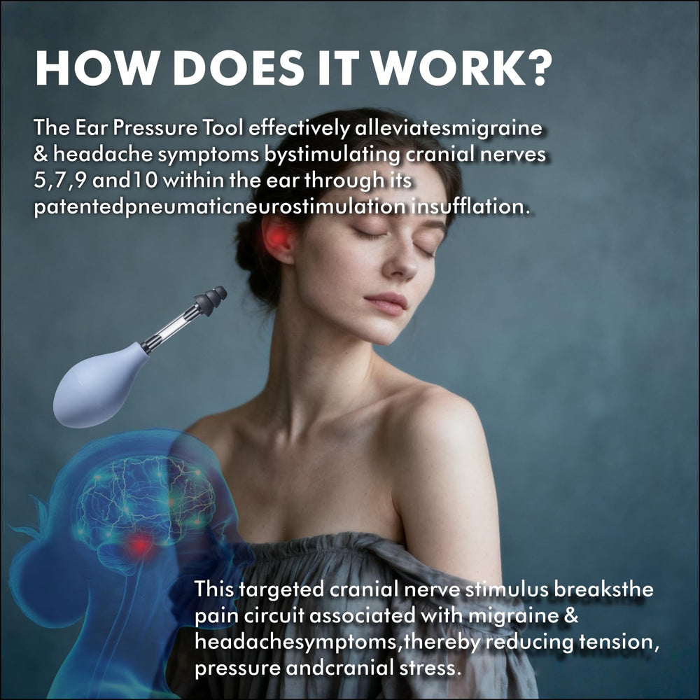 ZIDE ear pressure relief device shown in travel scene near airplane window for on-the-go relief