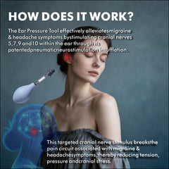 ZIDE ear pressure relief device shown in travel scene near airplane window for on-the-go relief