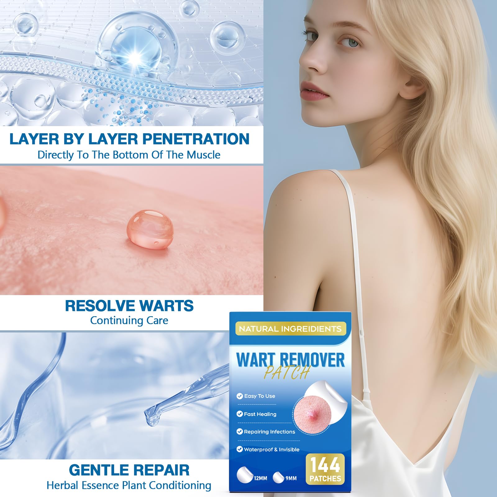 ZIHYO Wart Remover Patches waterproof patch staying on during bath or workout