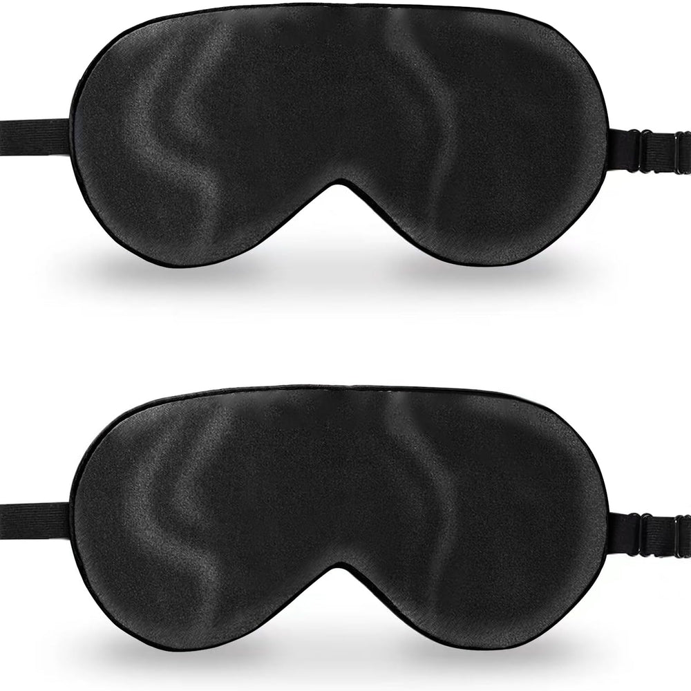 ZIMASILK 2-pack sleep mask with adjustable black strap for customizable, comfortable fit.