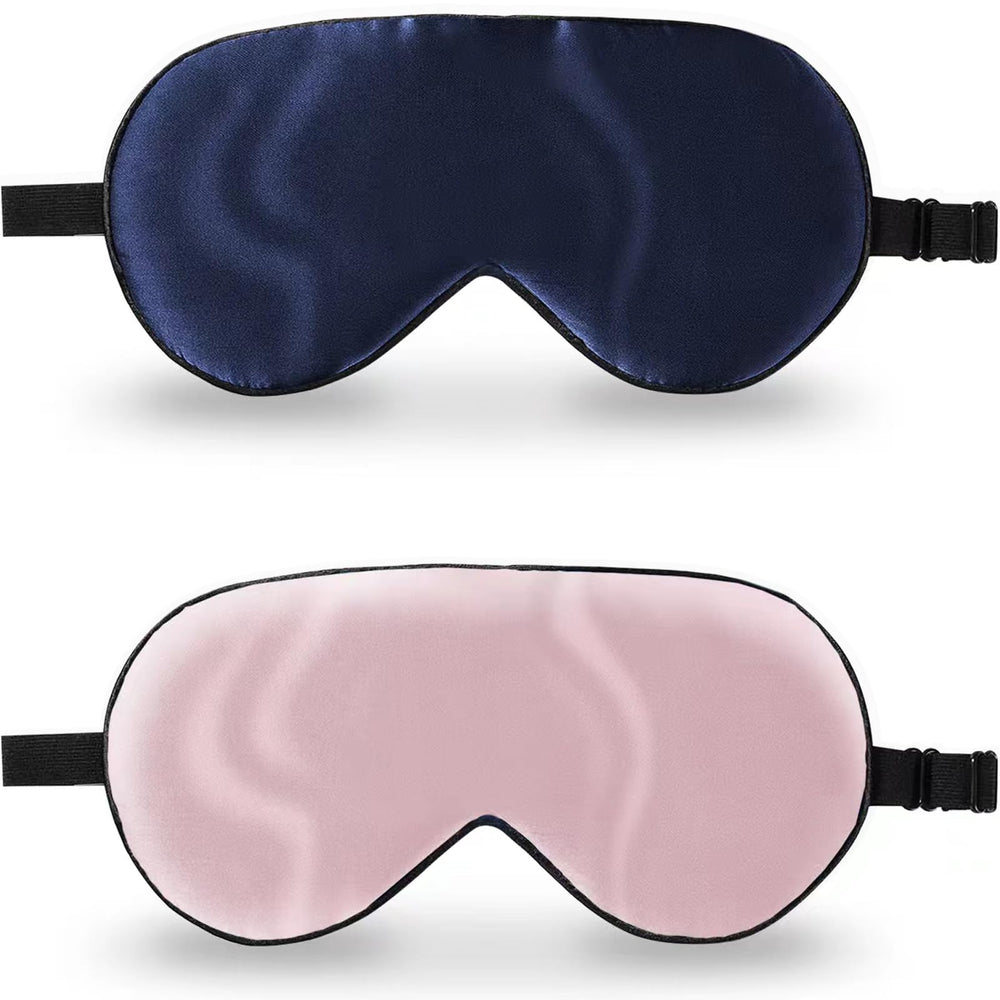 ZIMASILK 2-pack sleep mask in navy and pink for deep rest