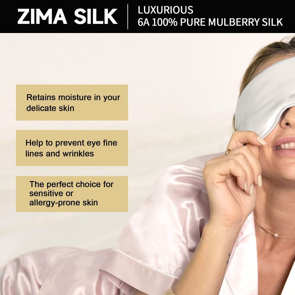 ZIMASILK light-blocking design creates a dark sleep environment.
