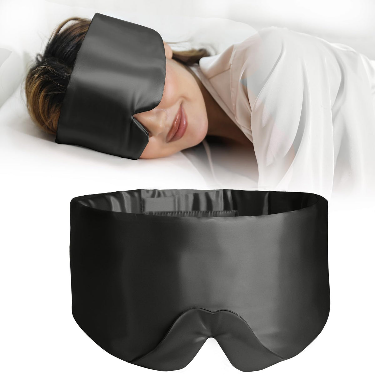 ZIMASILK sleep mask with full silk interior offers luxurious comfort for restful nights