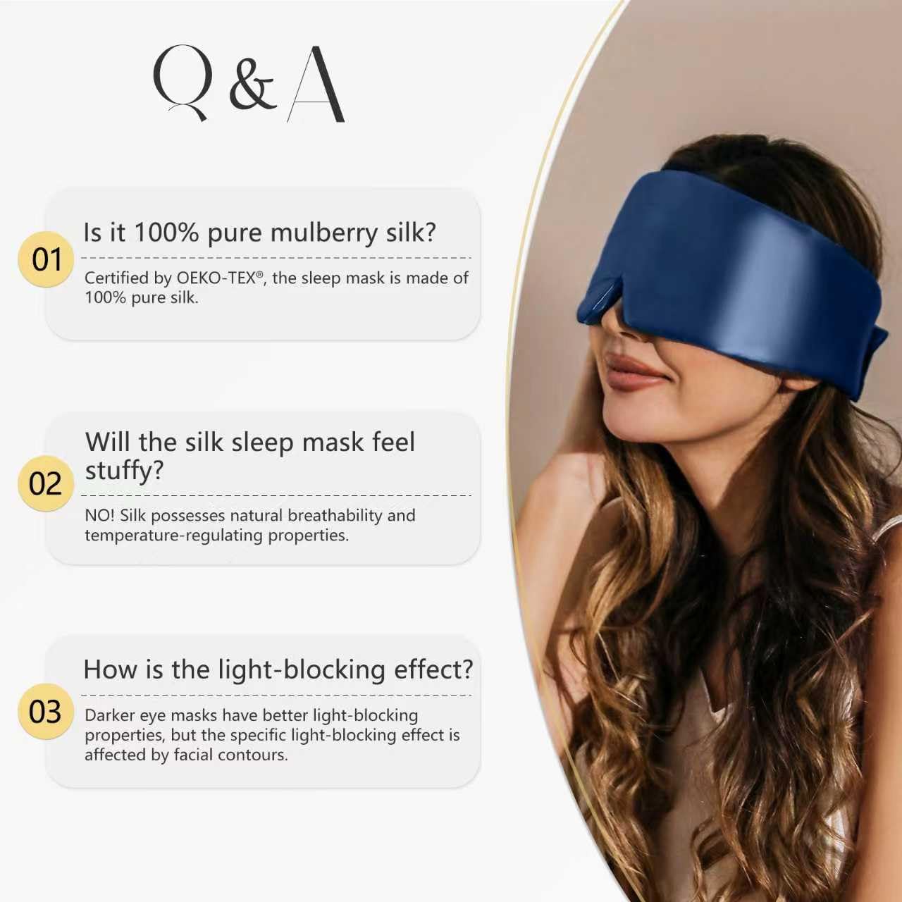 ZIMASILK travel bag included with the silk sleep mask for on-the-go