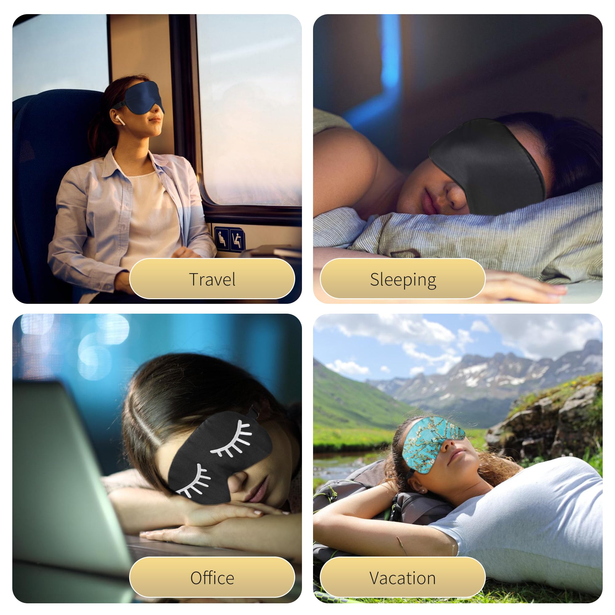 ZIMASILK travel-friendly eye mask fits hotel rooms and planes