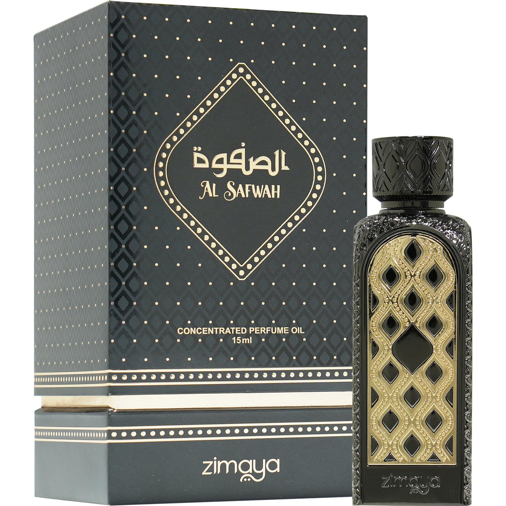 Zimaya Al Safwah amber-core closeup shows rich notes and luxurious vibe for refined evenings.