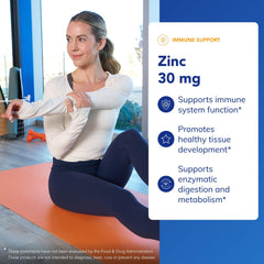 Zinc picolinate 30 mg capsules emphasizing absorption and metabolism support
