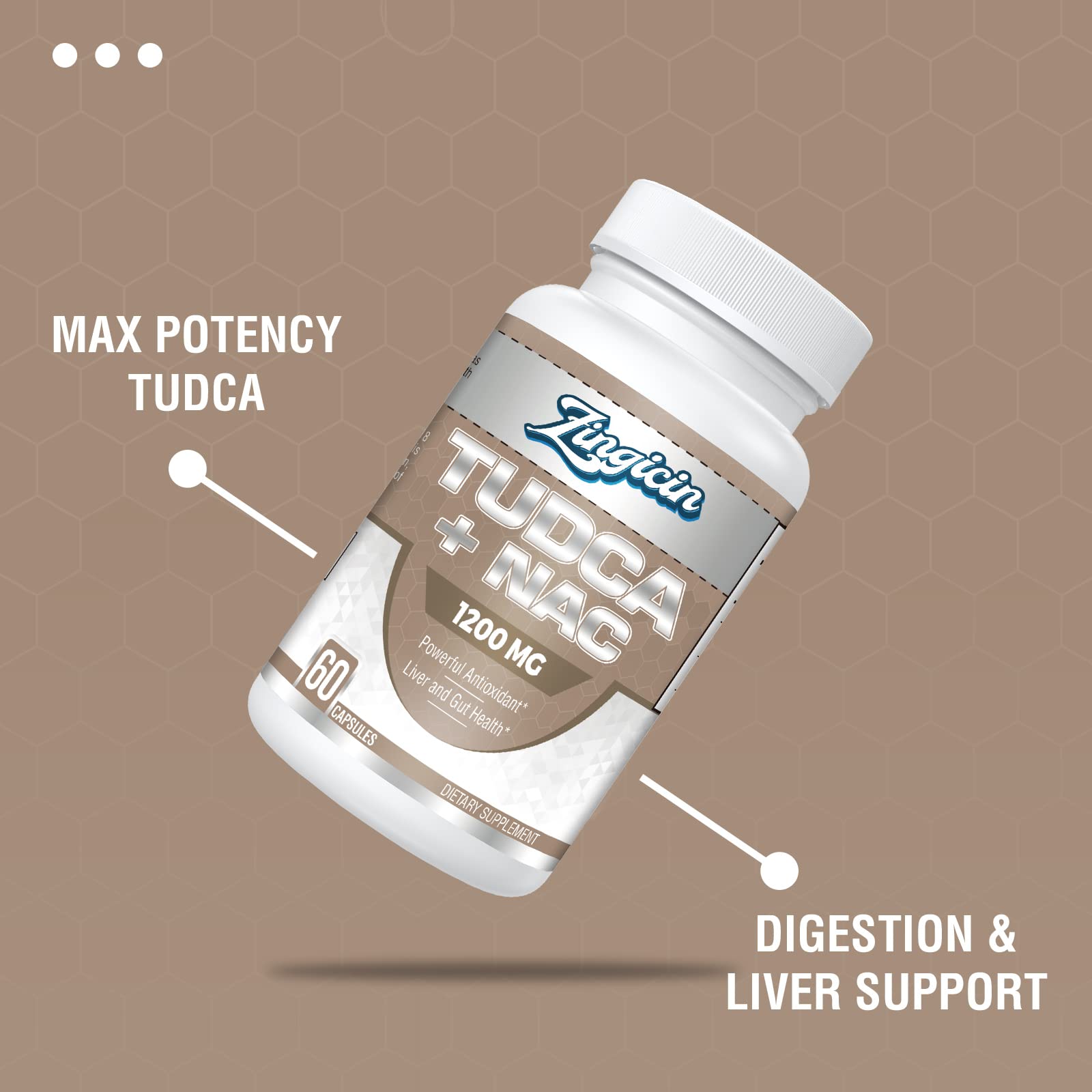 Zingicin TUDCA with NAC packaging box for informed choice